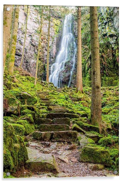 Burgbach Waterfall, Black Forest, Germany 2 Acrylic by Mark Bangert