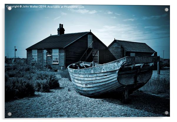 Derek Jarmans Cottage, Dungeness Acrylic by John B Walker LRPS