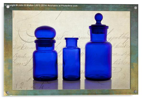 Blue Glass Acrylic by John B Walker LRPS