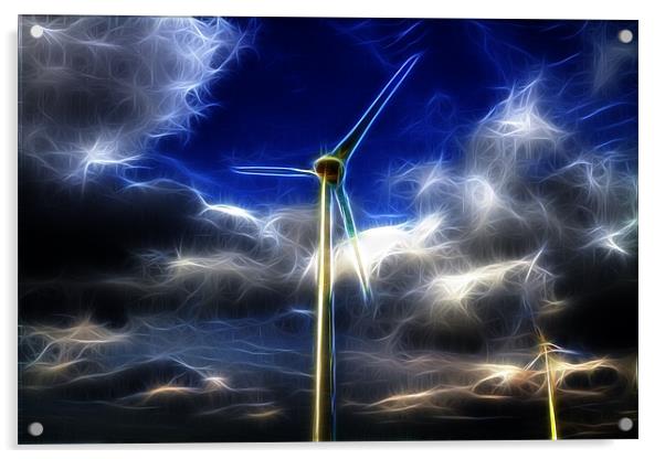 Electric Turbines Acrylic by Mike Gorton