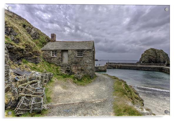 Mullion Cove Cornwall Acrylic by Mike Gorton