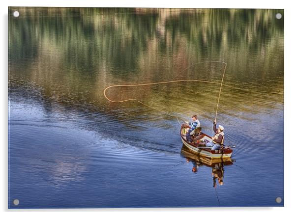 Fishing Acrylic by Mike Gorton
