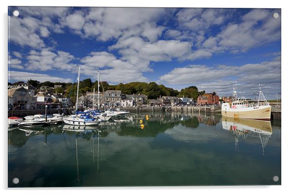 Padstow Harbour Acrylic by Mike Gorton