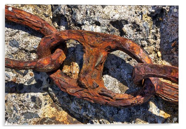 Rusty old Chain Acrylic by Mike Gorton