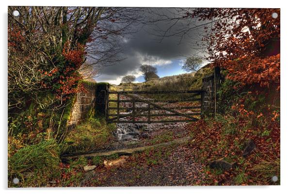 Gateway To Autumn Acrylic by Mike Gorton