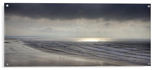 Winters Day on Saunton Sands Acrylic by Mike Gorton