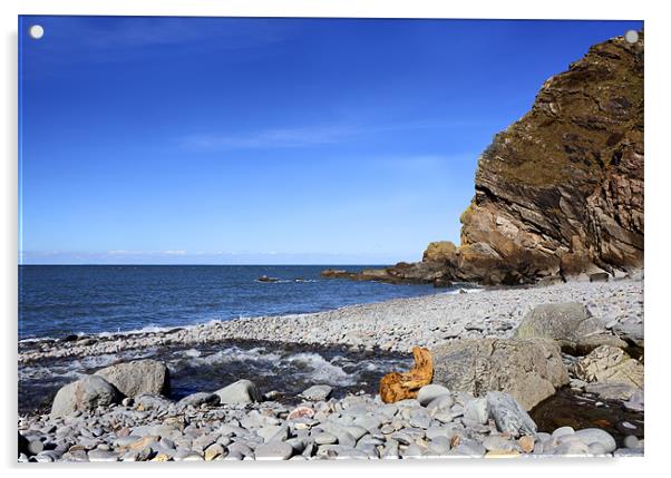 Heddons Mouth North Devon Acrylic by Mike Gorton