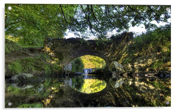 Enchanting Bridge in Lorna Doone Country Acrylic by Mike Gorton