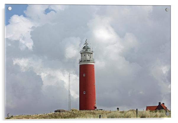 Lighthouse Eierland Texel Acrylic by Piet Peters