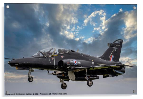 RAF Hawk T2  Acrylic by Darren Wilkes
