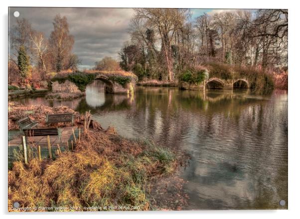 The Enchanting Ruins of Old Castle Bridge Acrylic by Darren Wilkes