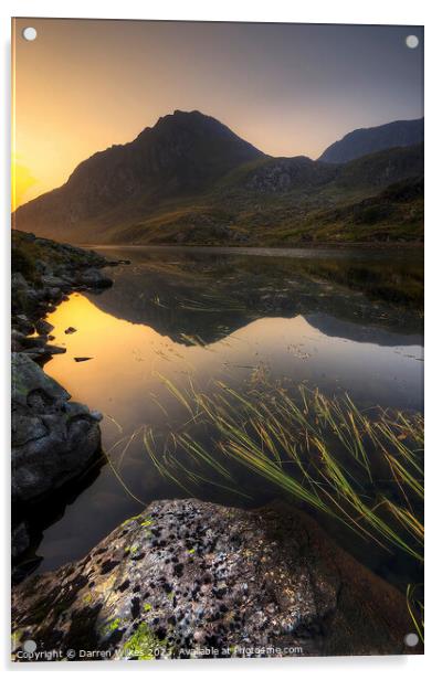 Serene Sunrise Over Snowdonia Acrylic by Darren Wilkes
