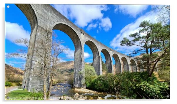 Glenfinnan Viaduct Bridge Acrylic by Darren Wilkes