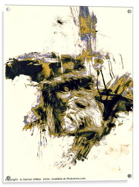 Chimpanzee Art  Acrylic by Darren Wilkes