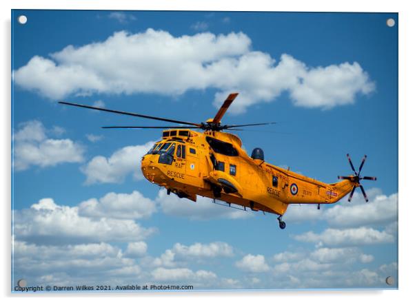  Westland Sea King HAR.3 over North Wales  Acrylic by Darren Wilkes