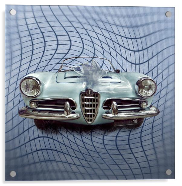 Alfa Romeo Giulietta Sprint Veloce Acrylic by Guido Parmiggiani