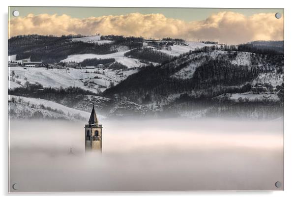 Montorsello fog Acrylic by Guido Parmiggiani