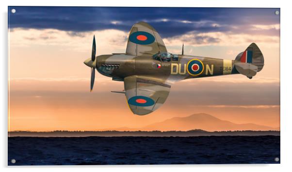 Supermarine Spitfire Acrylic by Guido Parmiggiani