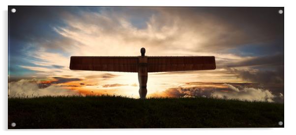 angel of the north Acrylic by Guido Parmiggiani