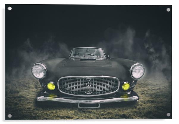 old car Maserati Acrylic by Guido Parmiggiani