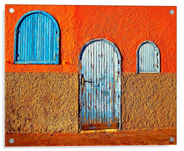 Moroccon Street Scene Acrylic by Spenser Davies