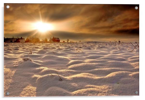 Winter Sunrise Acrylic by Ceri Jones