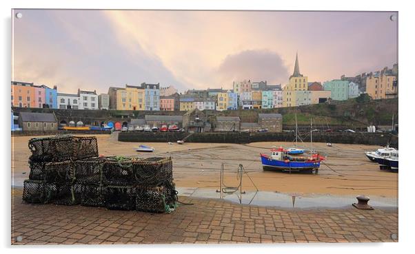 Tenby Harbour Acrylic by Ceri Jones