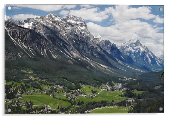 Cortina d'Ampezzo Acrylic by Ceri Jones