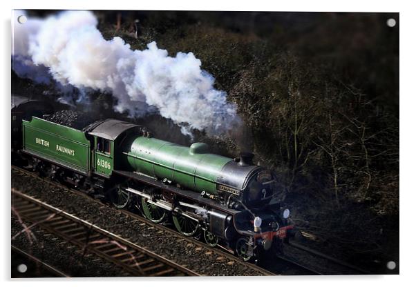  The Mayflower Steam Train Acrylic by Ceri Jones