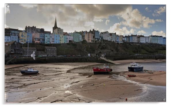 Tenby Harbour Acrylic by Ceri Jones