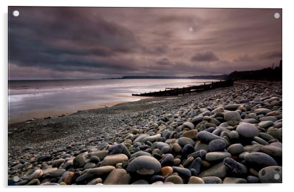 Amroth Beach Acrylic by Ceri Jones