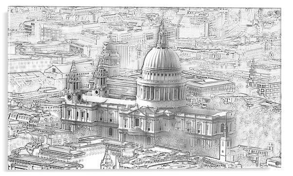 St Pauls Cathedral Acrylic by Ceri Jones
