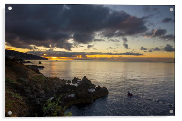 Sunrise over Funchal Acrylic by Ceri Jones