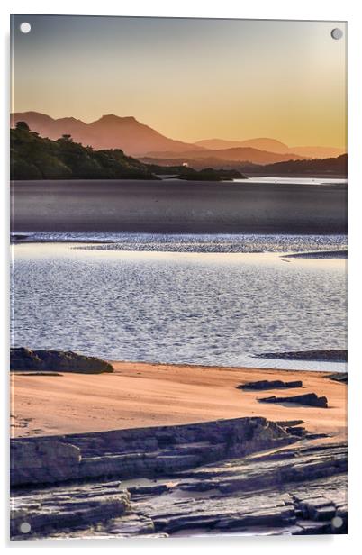 Sunrise over Black Rock Sands Acrylic by Ceri Jones