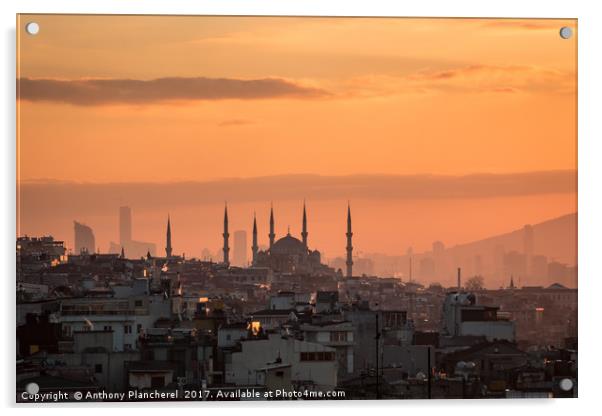 Dawn over Istanbul Acrylic by Anthony Plancherel