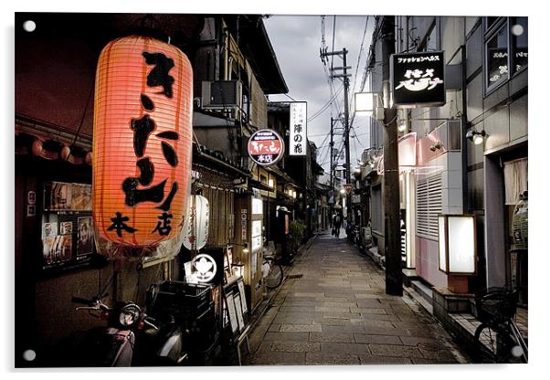 Backstreet in Kyoto Acrylic by Toby Gascoyne