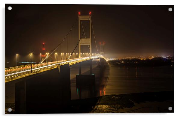 The Severn Bridge Acrylic by Mark Hobbs