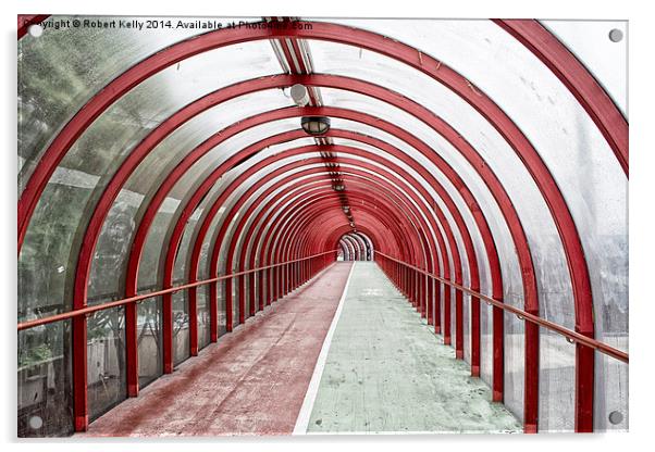 Glasgow SECC Tunnel Walkway, Scotland Acrylic by Robert Kelly