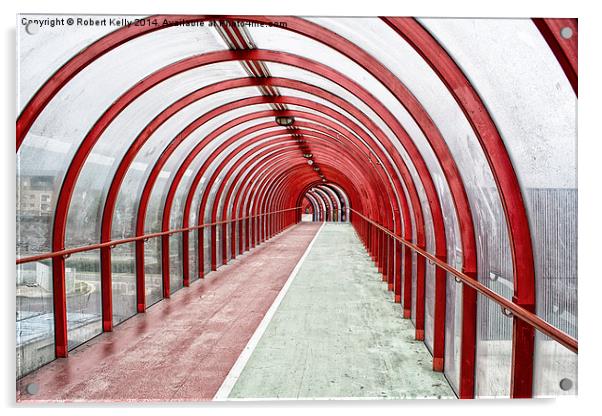 Glasgow SECC Tunnel Walkway, Scotland Acrylic by Robert Kelly