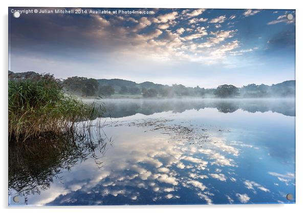 Esthwaite Water Acrylic by Julian Mitchell