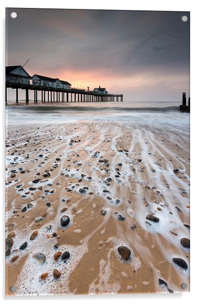 Southwold Dawn Acrylic by Julian Mitchell