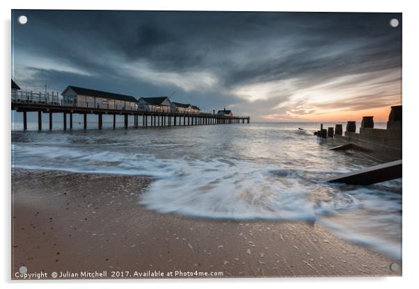 Southwold Pier Acrylic by Julian Mitchell