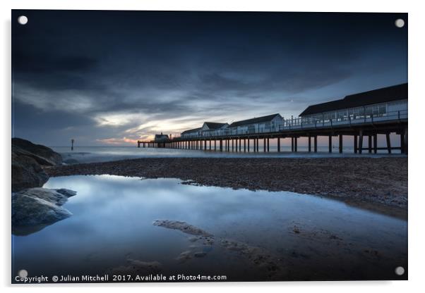 Southwold Pier Acrylic by Julian Mitchell