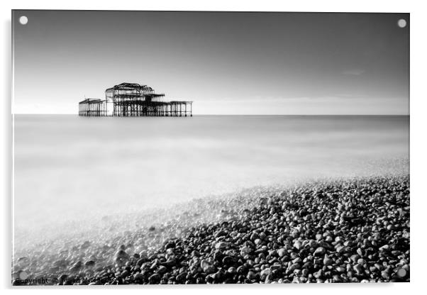 West Pier Brighton Acrylic by Julian Mitchell