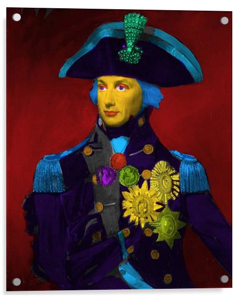 Horatio Nelson Pop Art Acrylic by Matthew Lacey