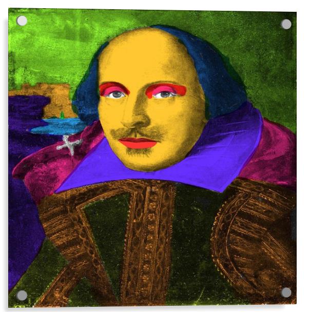 William Shakespeare Pop Art Acrylic by Matthew Lacey