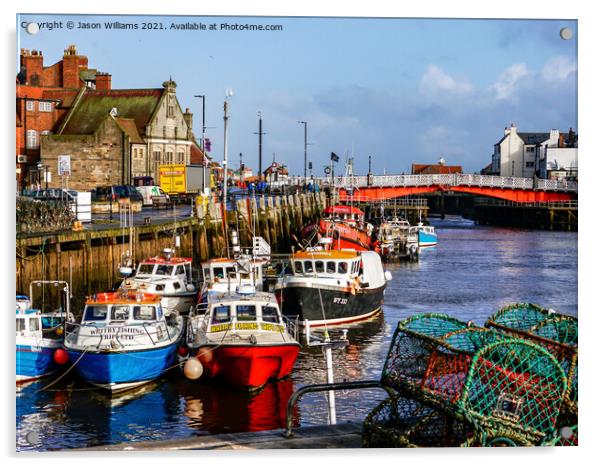 Whitby Harbour Acrylic by Jason Williams