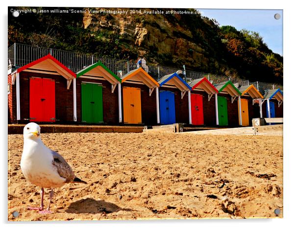 Beach hut beauty. Acrylic by Jason Williams