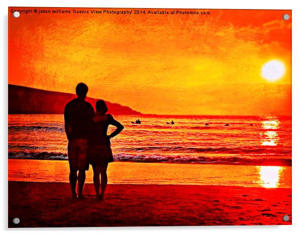Together at Sunset Acrylic by Jason Williams