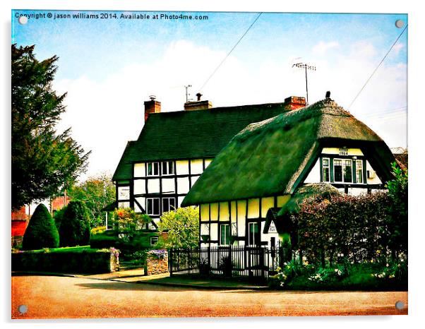  Beautiful Old English Cottages  Acrylic by Jason Williams